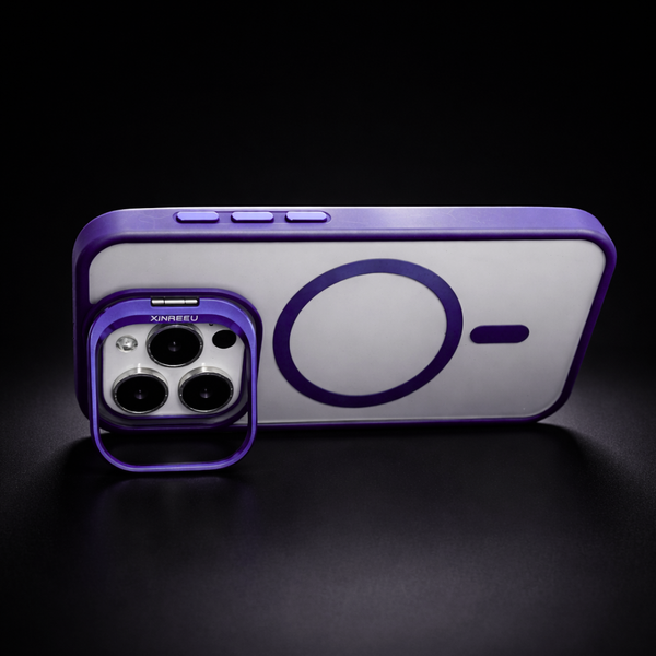 Deep Purple  XINREEU Transparent Case for Apple iphone 15 Pro max