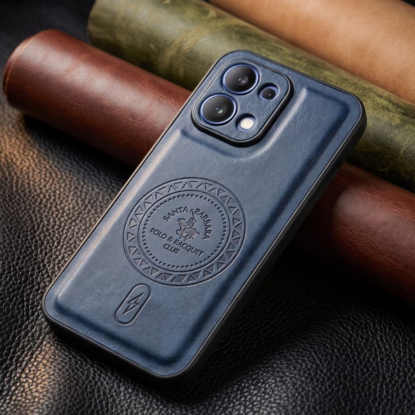 Santa Crest Dark Blue Leather Case for Oppo F31