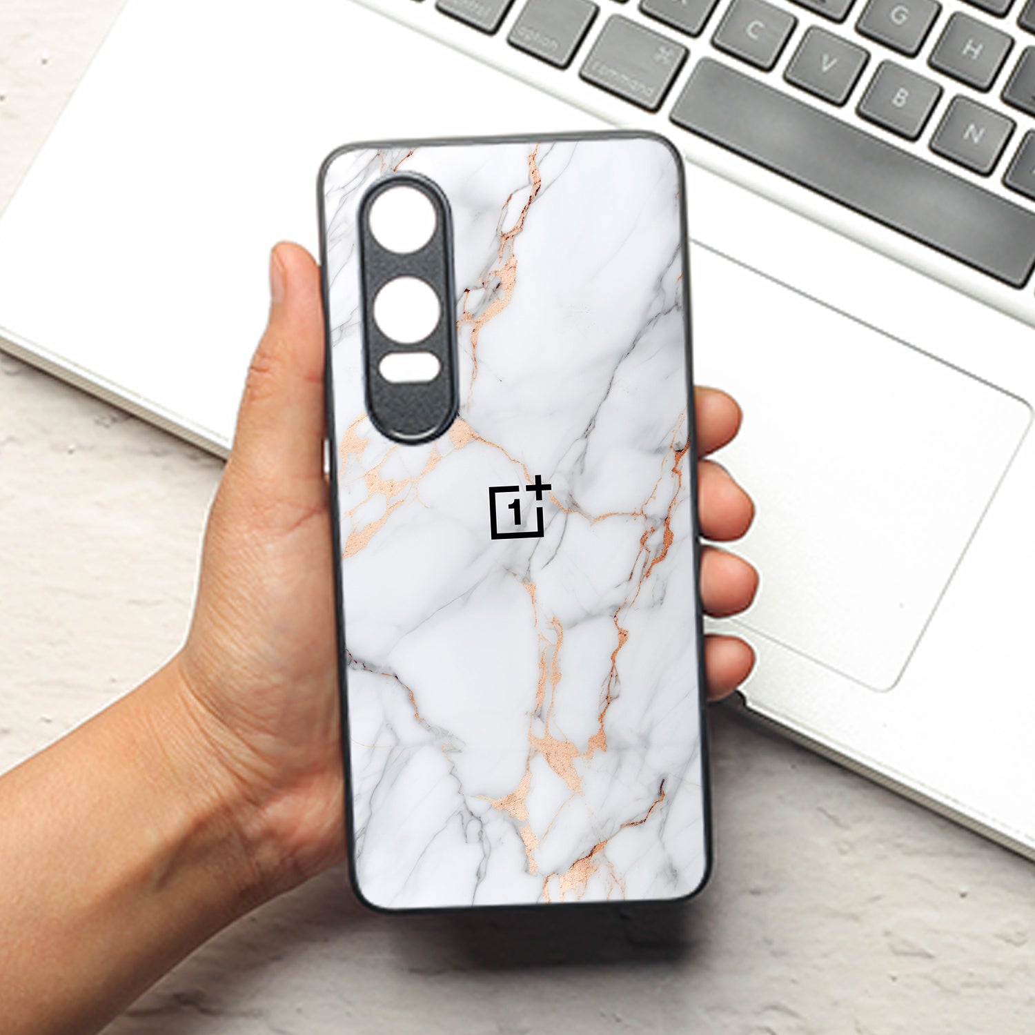 Copper Luxe Marble metal back case for Oneplus Nord CE 4 Lite
