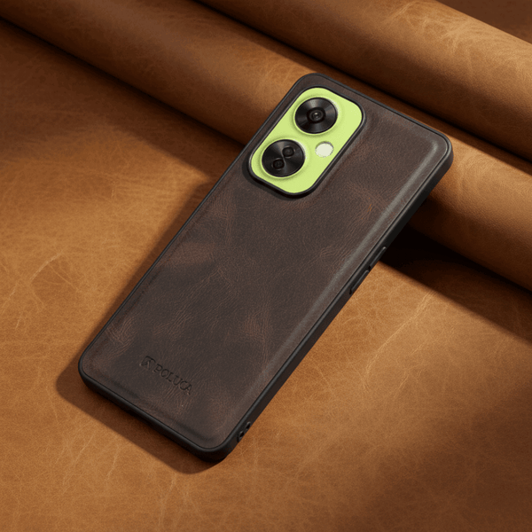 Dark Brown Standard Leather Case for Oneplus Nord Ce 3 Lite