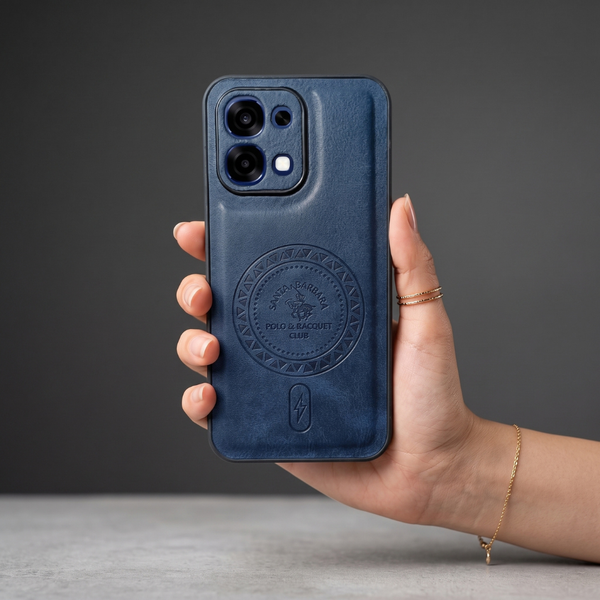 Santa Crest Dark Blue Leather Case for Oppo F31