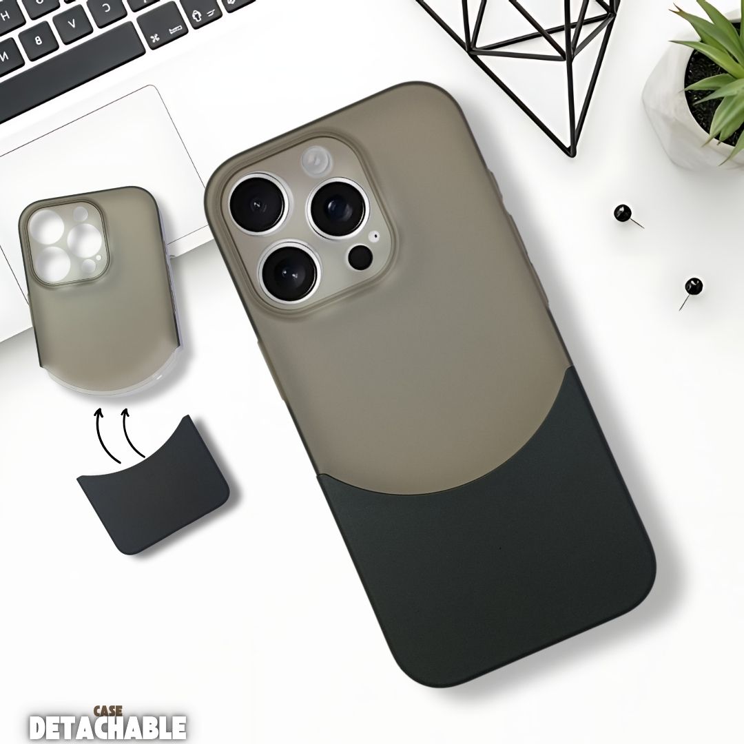 Black Detach Matte Case For Apple Iphone 16 Pro