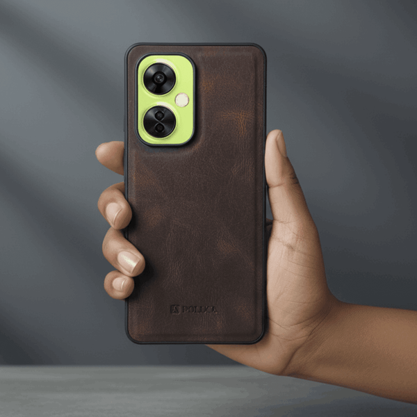 Dark Brown Standard Leather Case for Oneplus Nord Ce 3 Lite