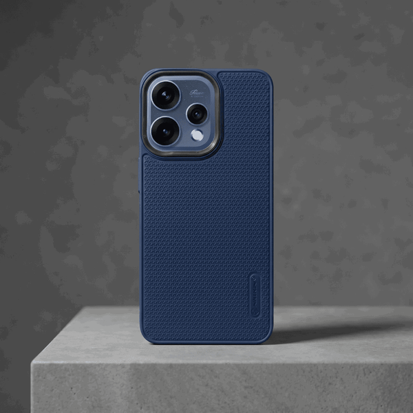Blue DRAVIK Texture Silicone Case for Oppo Reno 15