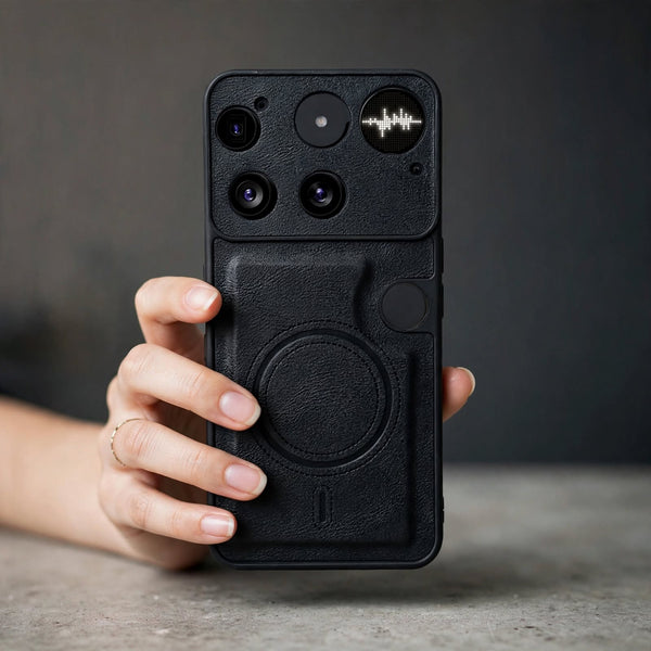 Crest Black Leather Case for Nothing Phone 3