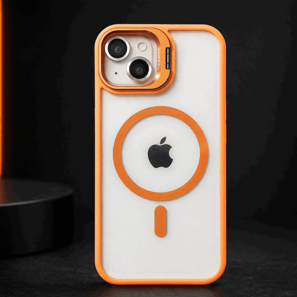 Orange  XINREEU Transparent Case for Apple iphone 15