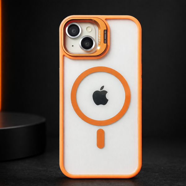 Orange  XINREEU Transparent Case for Apple iphone 14