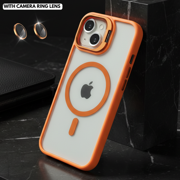 Orange  XINREEU Transparent Case for Apple iphone 14