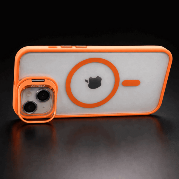Orange  XINREEU Transparent Case for Apple iphone 15