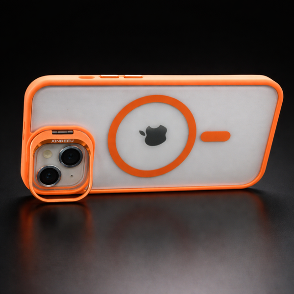 Orange  XINREEU Transparent Case for Apple iphone 14