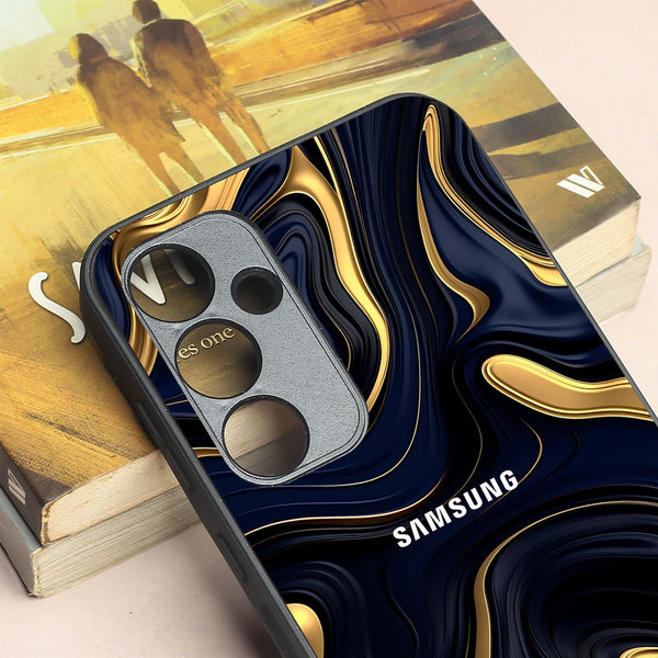Noir Gold metal back case for Samsung A35