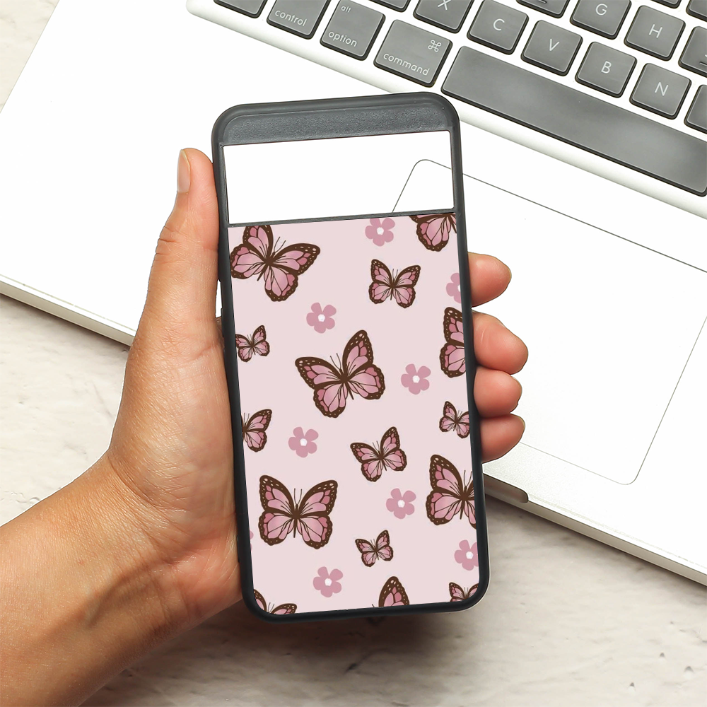 Butterfly Bloom metal back case for Google Pixel 8A