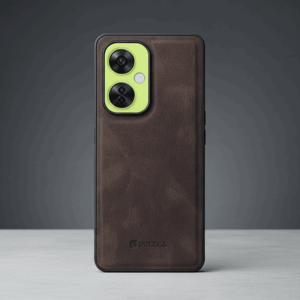 Dark Brown Standard Leather Case for Oneplus Nord Ce 3 Lite