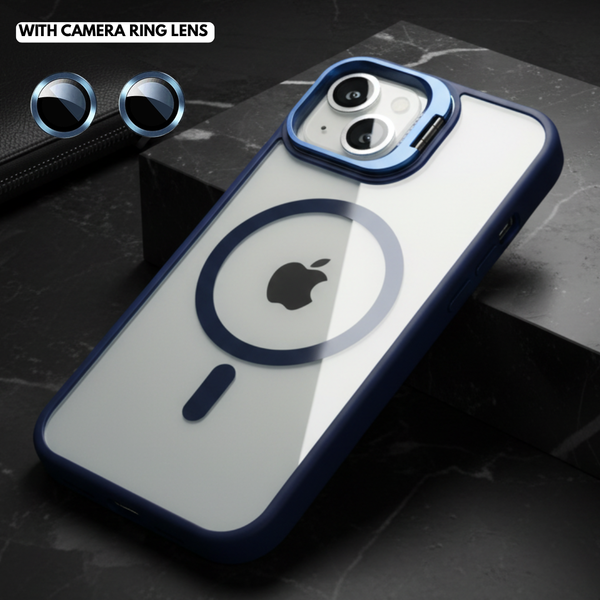Dark Blue XINREEU Transparent Case for Apple iphone 13