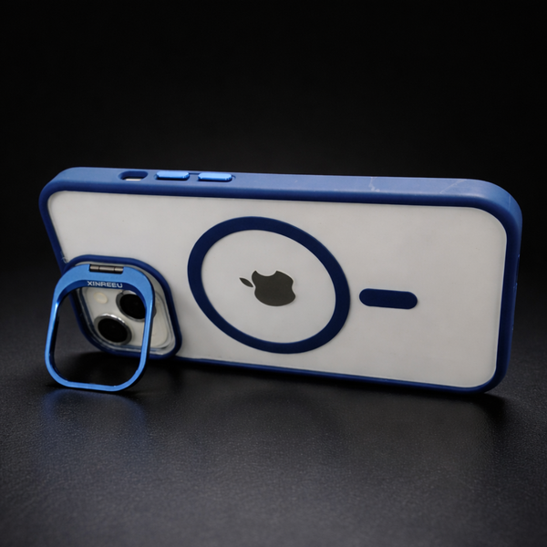 Dark Blue XINREEU Transparent Case for Apple iphone 13