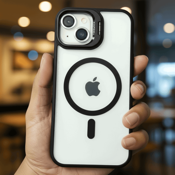 Black XINREEU Transparent Case for Apple iphone 13