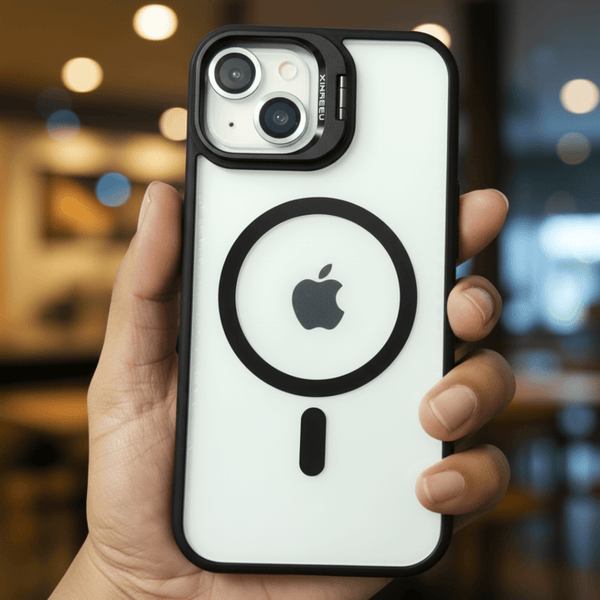 Black XINREEU Transparent Case for Apple iphone 15 Plus