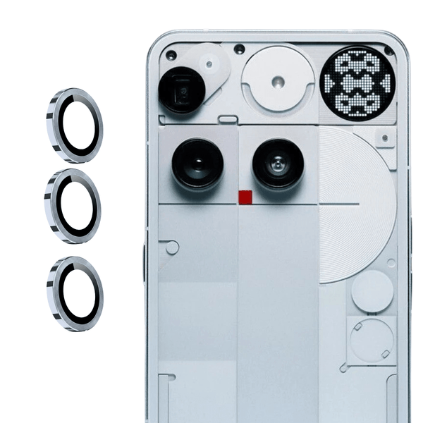 Silver Metallic camera ring lens guard for Nothing Phone 3