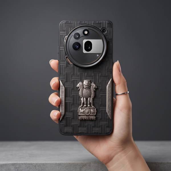 Black Satyameva Jayate embossed Leather Case for Nothing Phone 3a Pro