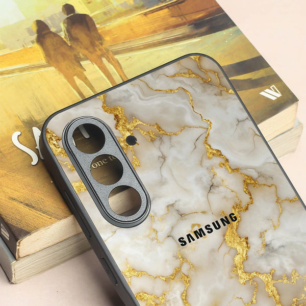 Gold Vein Glory metal back case for Samsung A55