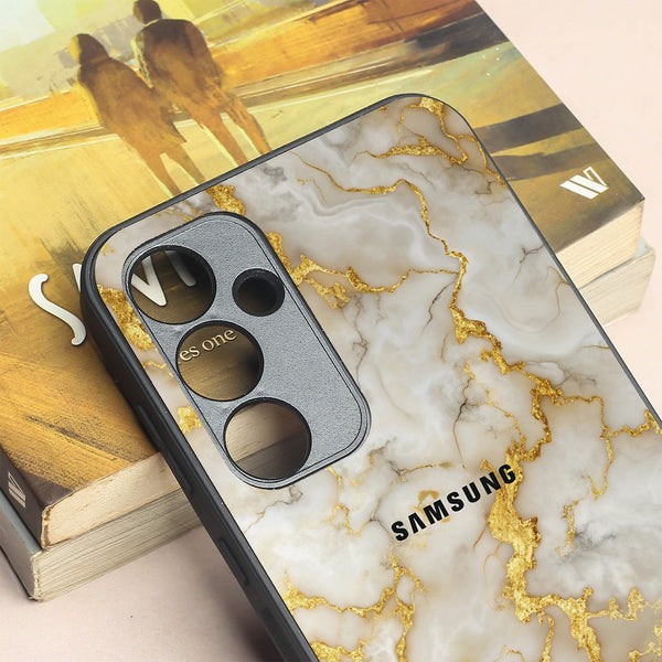 Gold Vein Glory metal back case for Samsung A35