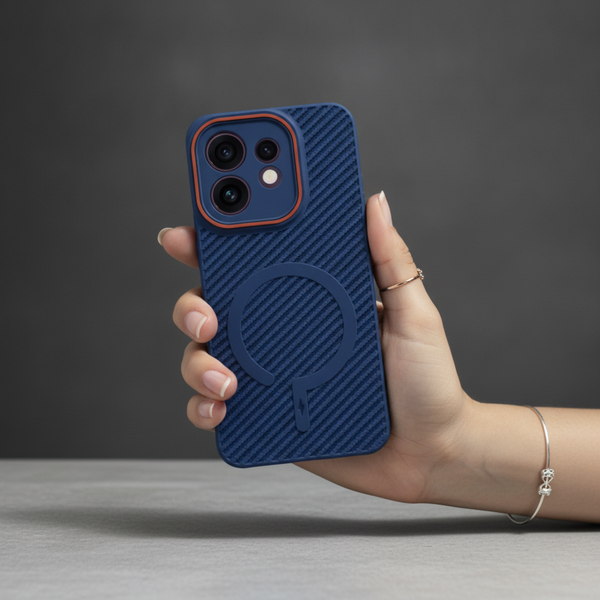 Gripon Dark Blue Silicone Case for Oppo Reno 16