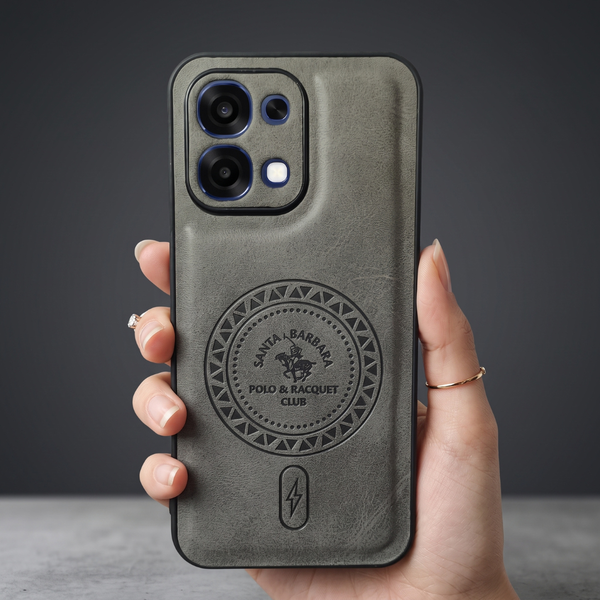 Santa Crest Grey Leather Case for Oppo F31