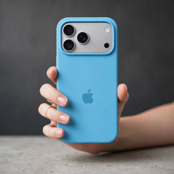 Sky Blue Original Silicone case for Apple iphone 18 Pro