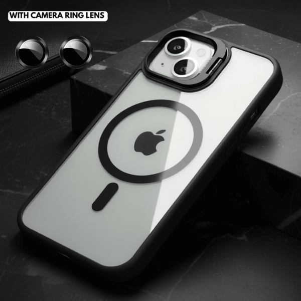 Black XINREEU Transparent Case for Apple iphone 15 Plus