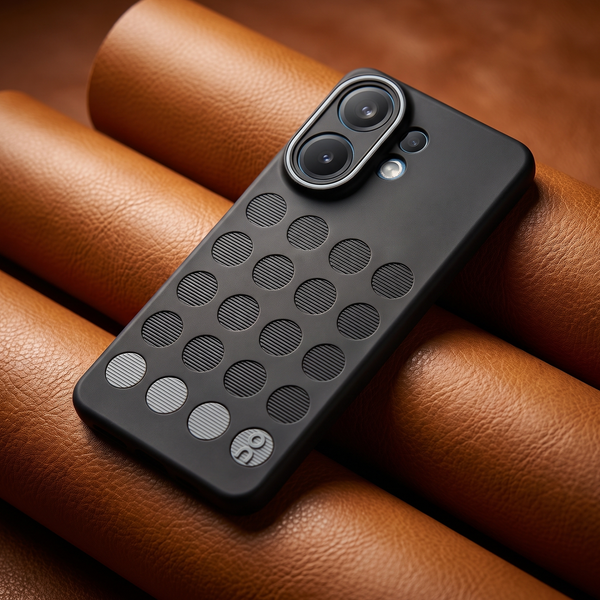 Stack Black (Grey circle )Silicone Case for Vivo V60