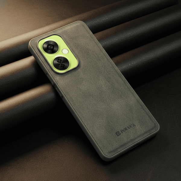 Grey Standard Leather Case for Oneplus Nord Ce 3 Lite
