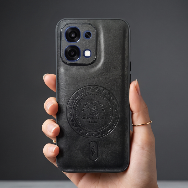 Santa Crest Black Leather Case for Oppo F31