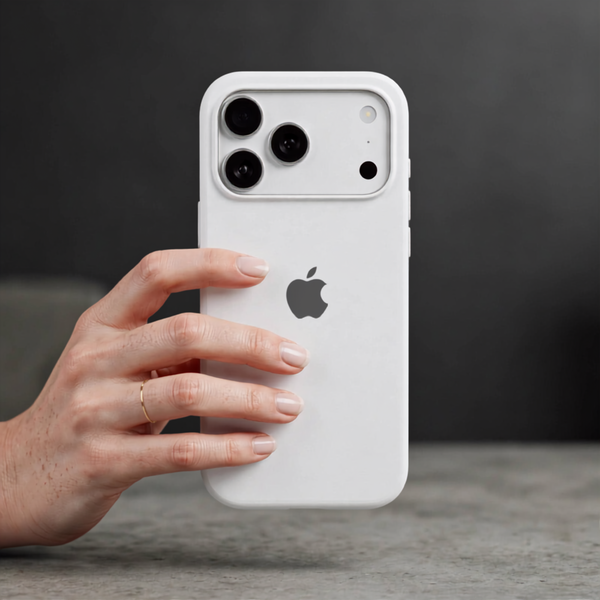 White Original Silicone case for Apple iphone 18 Pro