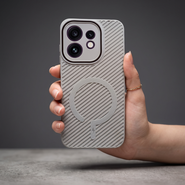 Gripon Grey Silicone Case for Oppo Reno 16