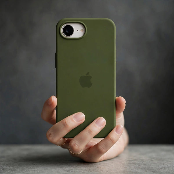 Olive Green Original Silicone case for Apple iphone 16e