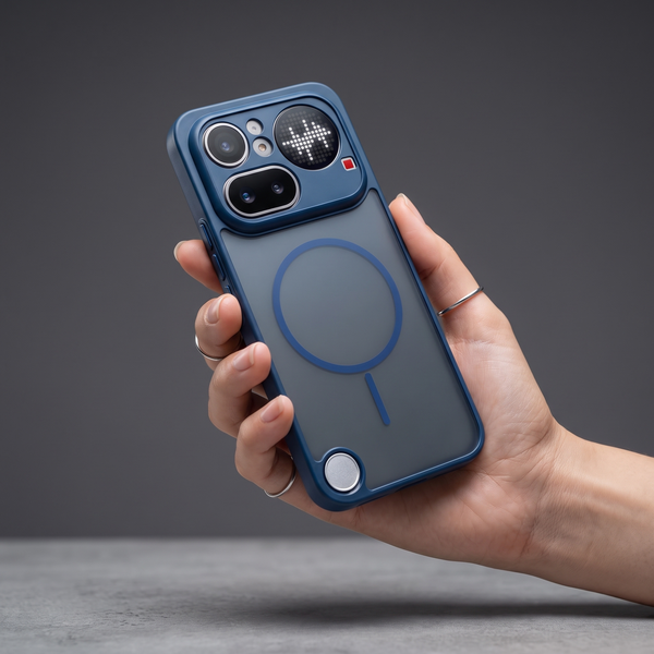 KYRON Dark Blue  Matte Camera Protection Case for Nothing Phone 4a Pro