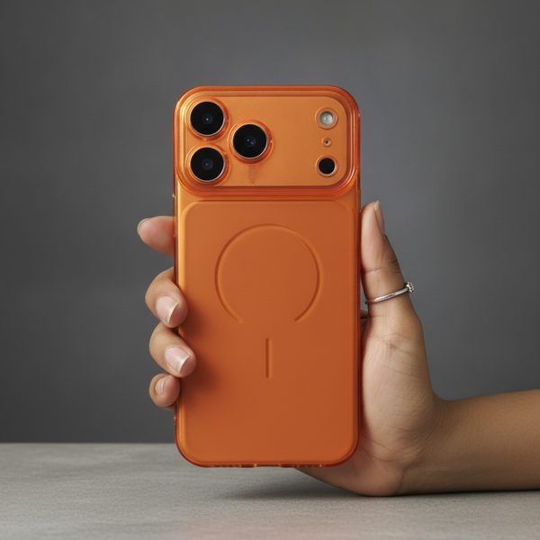 Orange Amber Silicone Case for Apple Iphone 17 Pro Max