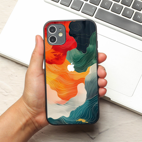 Cosmic Tides metal back case for Apple Iphone 12