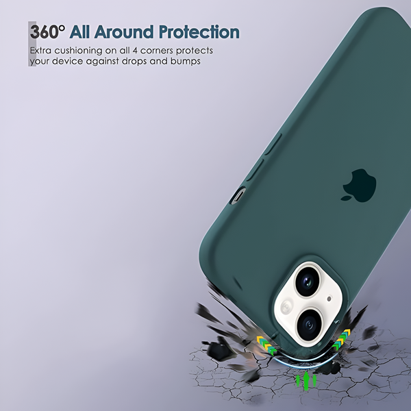 Dark Green Original Silicone case for Apple iphone 14