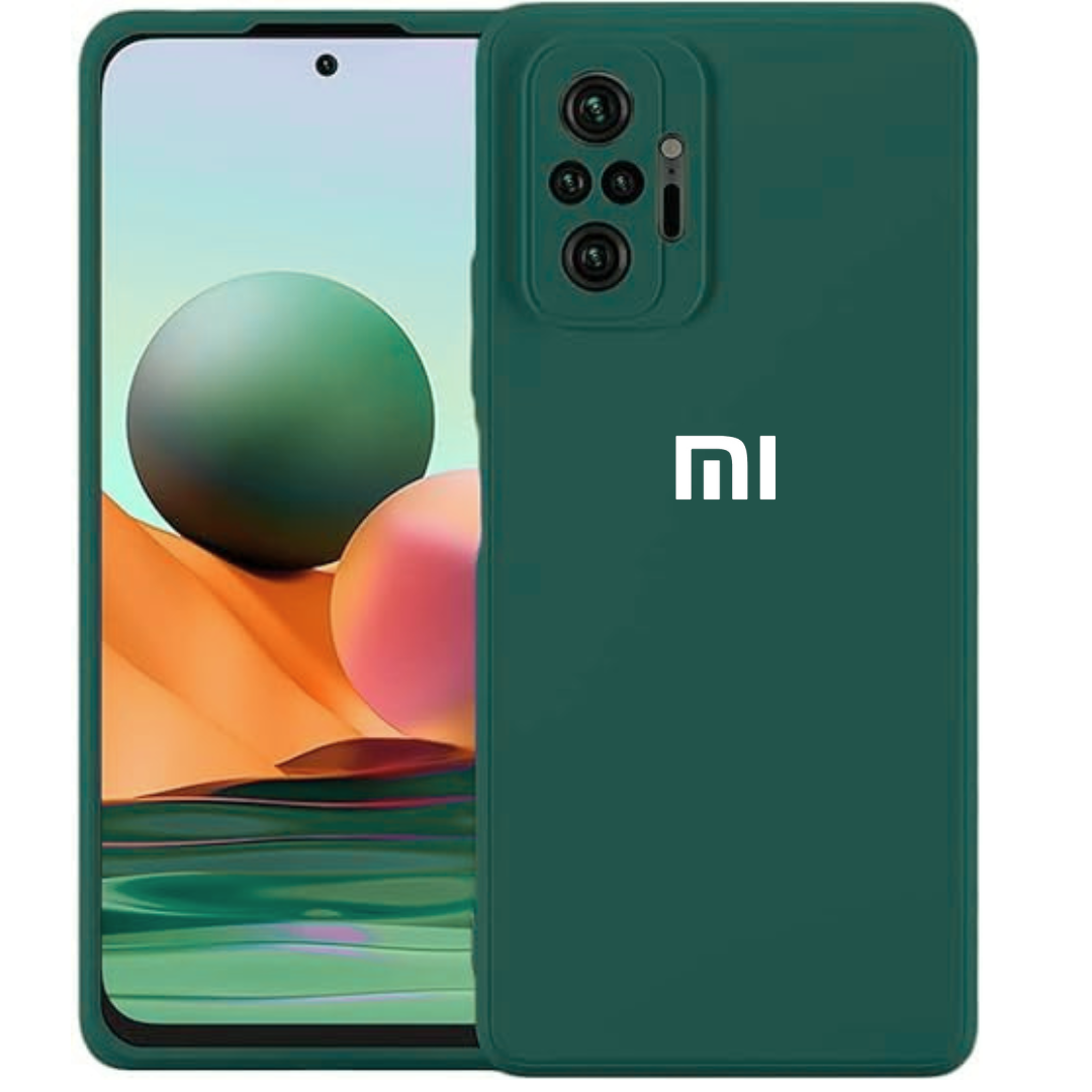 Dark Green Camera Original Silicone Case for Redmi Note 10 Pro