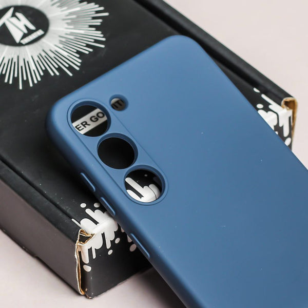 Dark Blue Camera Original Silicone case for Samsung S24