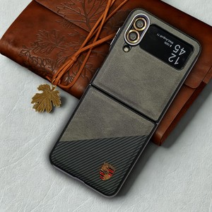 Pors Leather Case for Samsung Galaxy Z FLIP 4