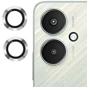 Silver Metallic camera ring lens guard for Redmi 13C 5G