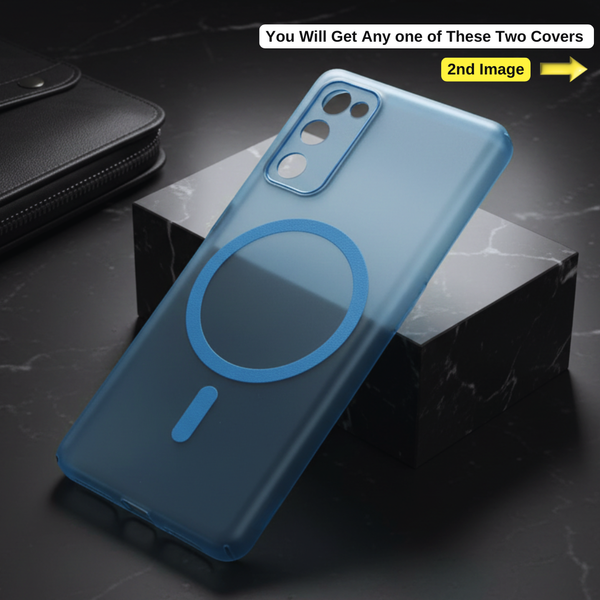 Blue Paper Matte Magsafe Case for Samsung S20 Fe