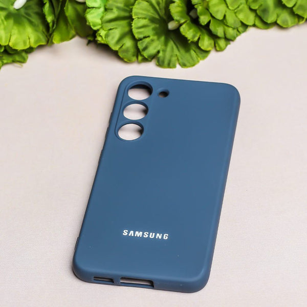 Dark Blue Camera Original Silicone case for Samsung S24