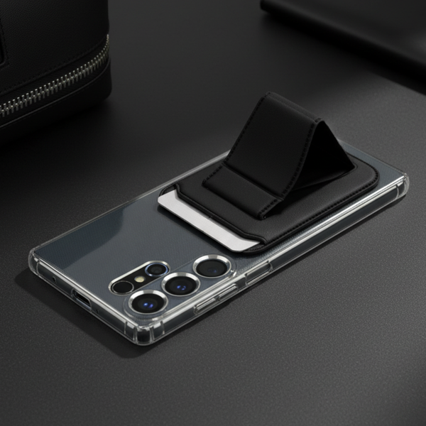 Sticky Mobile Wallet With Stand (Compatible For Only Android)