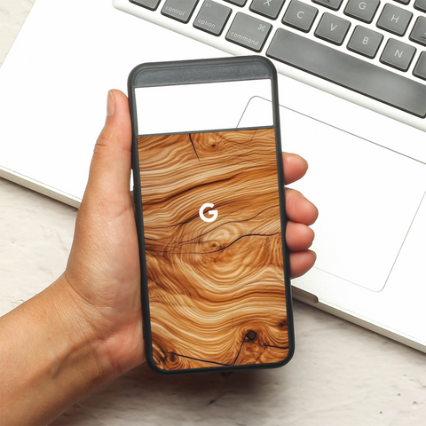 Classic Wood metal back case for Google Pixel 8