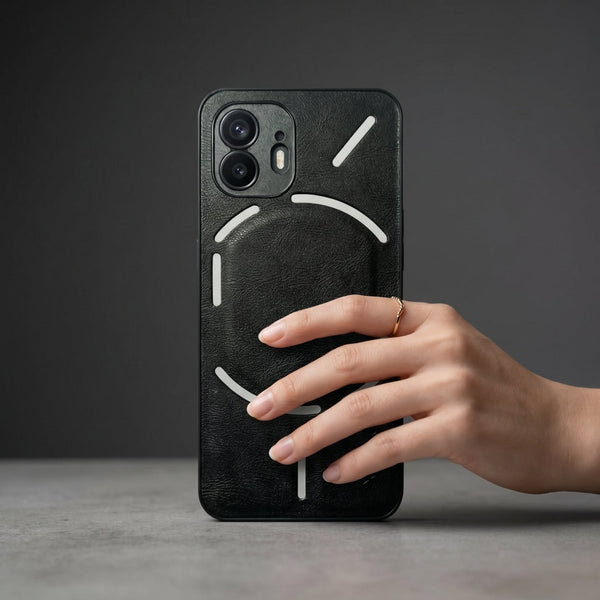 X-LEVEL Black  Leather Case for Nothing Phone 2
