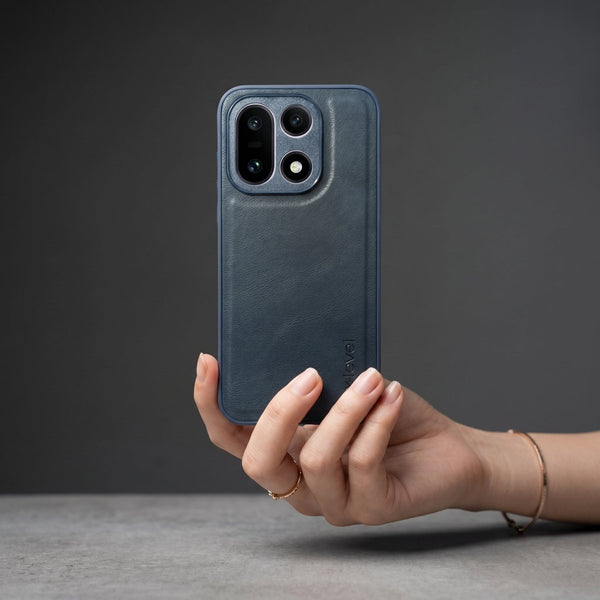 X-LEVEL Blue Leather Case for Oneplus 15