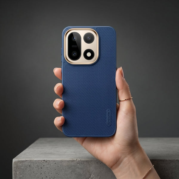 Blue DRAVIK Texture Silicone Case for Oneplus 15